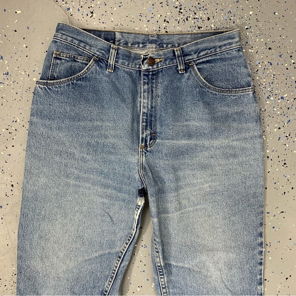 Vintage 80s Gitano Distressed Mom Jeans High Waist Tapered Leg 14 Petite 32"x29" - Picture 2 of 11